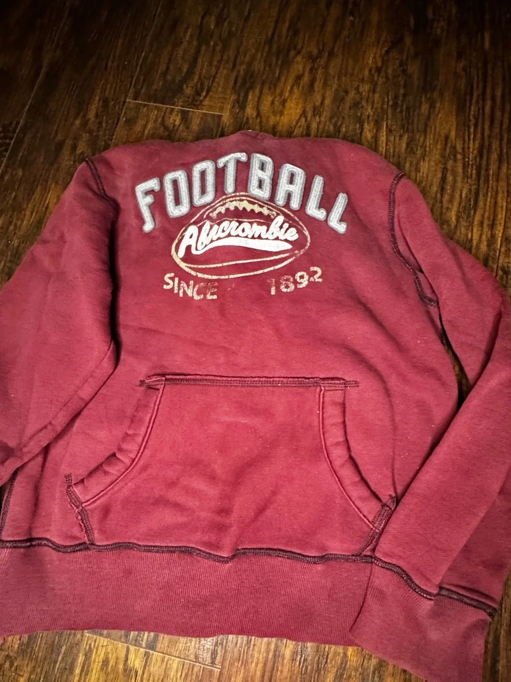 USED BOYS LARGE Abercrombie Hoodie- SEE PICS FOR FLAWS